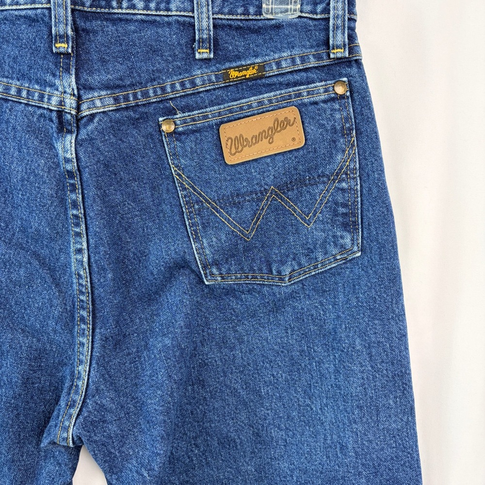 Wrangler George Strait Cowboy Cut Jeans 35x32 Indigo Blue Excellent - Picture 3 of 9